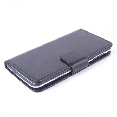 Leather Flip Cover Case Stand for Doogee DG280 Smartphone Black
