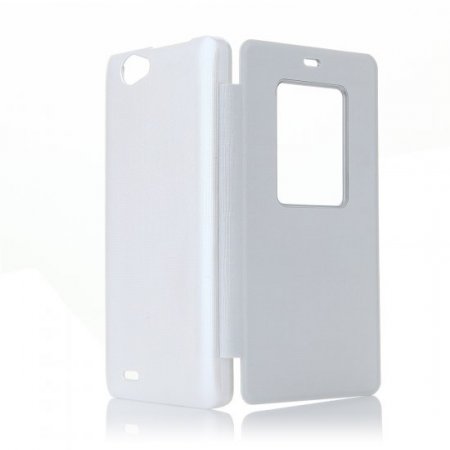 S-view Flip Cover with Suction Cup for ThL 5000 Smartphone White