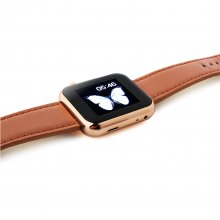 Atongm AW08 Bluetooth Watch Smart Watch with Call MMS Pedometer Anti-lost Brown