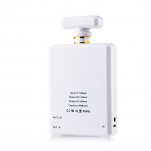 12000mAh Perfume Bottle Shaped Dual USB Power Bank for Smartphone -White
