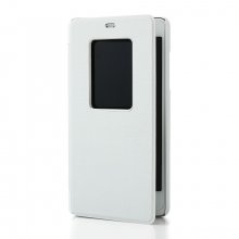 S-view Flip Cover with Suction Cup for ThL 5000 Smartphone White