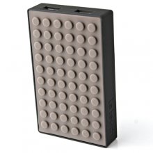 Le touch 4000mAh Universal Power Stone Power Bank Double USB for iPhone iPad Smart Phone Tablet- Coffee