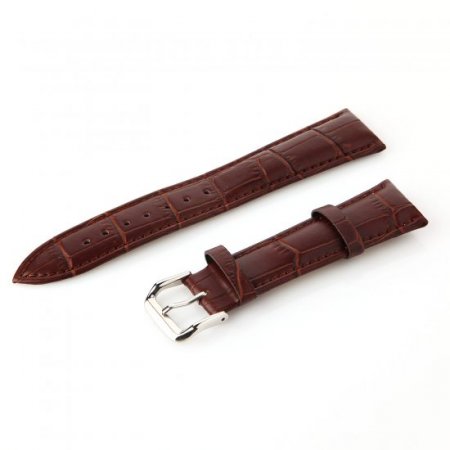 Crocodile Split Leather Buckle Watch Bands Straps For Apple Watch 38mm&42mm Brown
