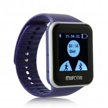 MIFone W15 2.5D Sapphire Glass Smart Bluetooth Watch 1.5"Screen TPSiV Safe Strap Purple