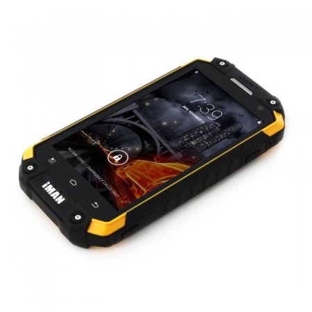 iMAN i6 Walkie Talkie Smartphone IP68 Android 4.4 MTK6592 4.7 Inch 2GB 32GB NFC Yellow