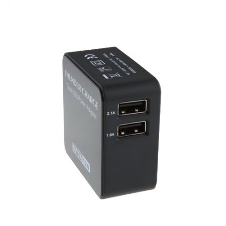 Universal 3A/5V Dual USB Power Adapter