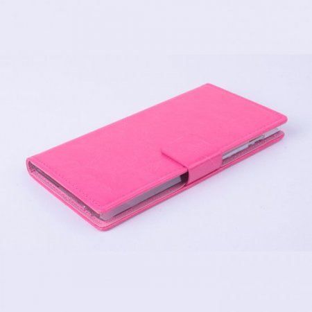 Leather Flip Cover Case Stand for Nibiru H1 Smartphone Pink