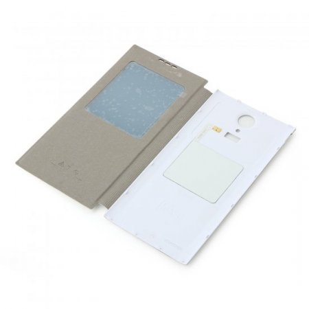 Original S-View Flip Cover Protective Case for Kingzone N3 4G Smartphone- White