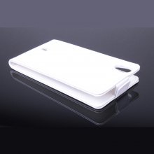 Leather Flip Cover Case Stand for Leagoo Lead 3 Smartphone White