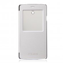 Original Flip Leather Case for Mlais MX Base Smartphone White