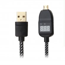 4FT 1.26m LED Smart Display Super Charging Cable Black