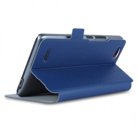 S-view Flip Cover Case Stand for ZTE Nubia Z7 Max Smartphone Blue