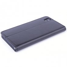Leather Flip Cover Case Stand for Elephone G7 Smartphone Black