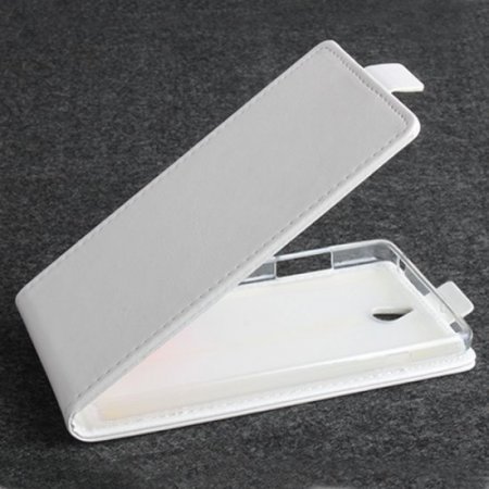 Protective PU Leather Flip Case for Foxconn InFocus M512 Smartphone White
