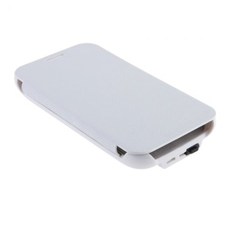 2600mAh External Battery Case with Cover for Samsung Galaxy SIII i9300 White