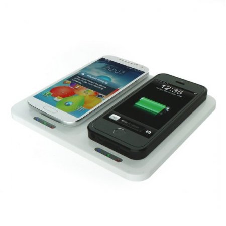 QI 6.6 Inch 2-in-1 Wireless Charger for QI Standard Smartphone White