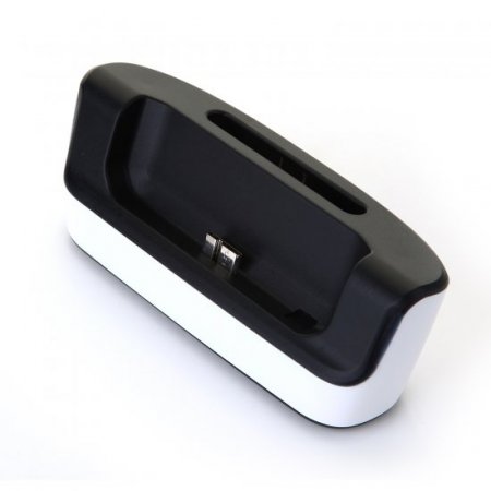 Practical 2-In-1 Dock Station Charger For Samsung Galaxy Note 3 Smartphone White