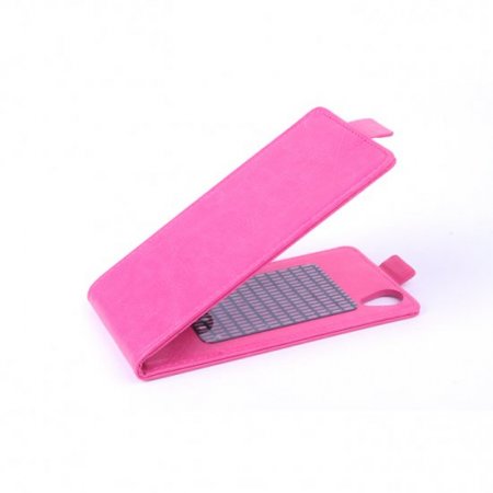 Leather Flip Cover Case Stand for Leagoo Lead 3 Smartphone Pink