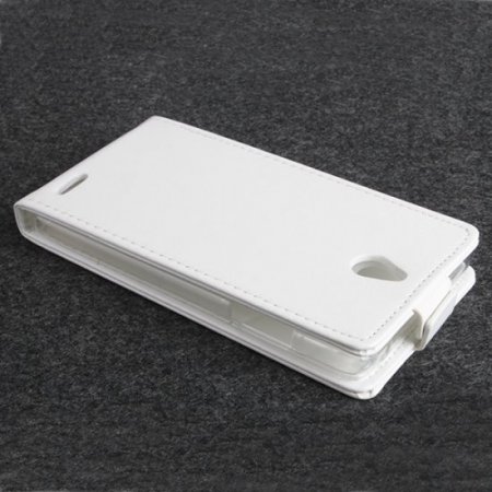 Protective PU Leather Flip Case for Foxconn InFocus M512 Smartphone White