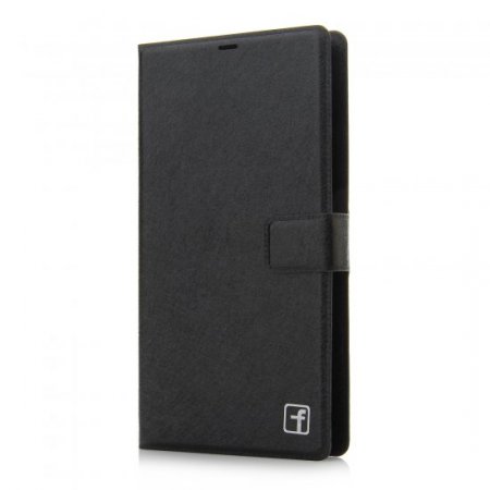 Fashion Leather Flip Cover Stand Case for MEIZU m1 note Smartphone Black