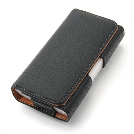 Magnetic Closure Protective Leather Case Cover for iPhone 4/4S Sony ST25i HTC ONE V Black