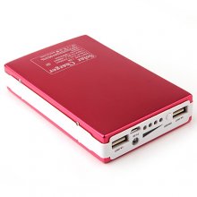13800mAh Dual-USB Solar Charger Power Bank 3-color