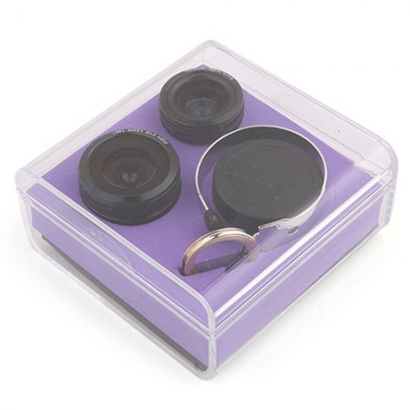 2-in-1 Fish-eye Lens Wide + Macro Lens for Smartphone Tablet PC