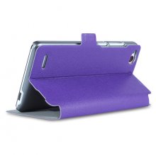 S-view Flip Cover Case Stand for ZTE Nubia Z7 mini Smartphone Purple