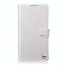 Fashion Flower Show Leather Stand Case Cover for Coolpad 8736 Smartphone White