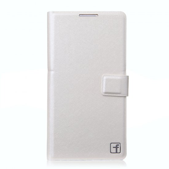 Fashion Flower Show Leather Stand Case Cover for Coolpad 8736 Smartphone White