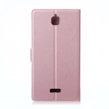 Fashion Flower Show Leather Stand Case Cover for Coolpad 8736 Smartphone Champagne