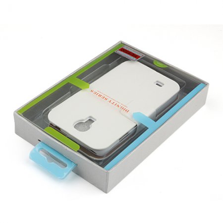Dignity Protective Leather Case Cover for Samsung S4/9500 White