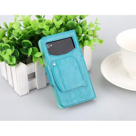 Universal 3.5-4.0 inch Protective Sucker Stand Leather Case Cover for Smartphones