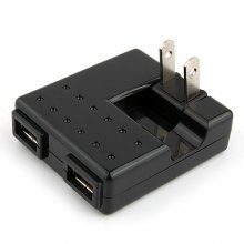Foldable Dual USB Power AC Adapter 2 Color Optional