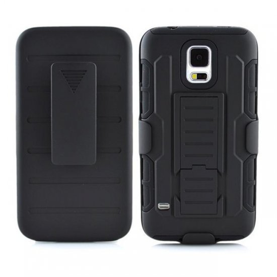 Cool Armour Pattern Shockproof Protective Stand Phone Case For Samsung Galaxy S5