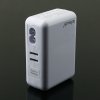 Le touch Power Bin Travel Charger 4 USB Port with Universal AC Plugs EU UK US AU- White