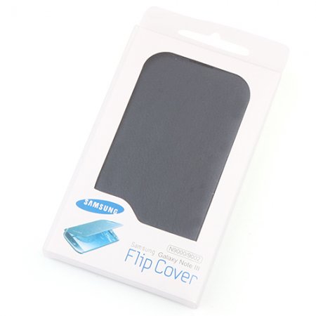 Portable Leather Flip Case Cover for Samsung Galaxy Note III Dark Blue