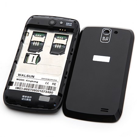 Used WALSUN Kingkong Smartphone Android 4.2 MTK6572 Dual Core 4.5 Inch 4500mAh Battery
