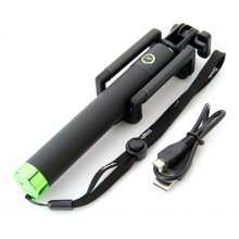 Dispho Original Bluetooth Selfie Stick Integrated Foldable Smart Shooting Aid Green