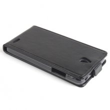 Protective PU Leather Flip Case for Foxconn InFocus M512 Smartphone Black