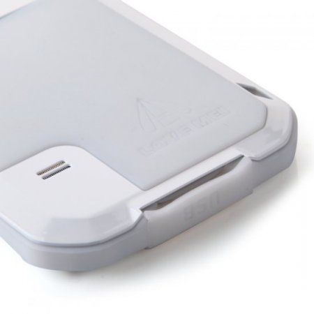 Love Mei Waterproof Shockproof Aluminum Case+Gorilla Glass for Samsung Galaxy S5 White