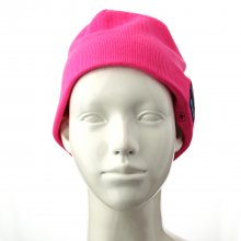 FINGO Warm Beanie Hat Wireless Bluetooth Smart Cap Headphone Speaker with Mic Rose