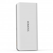 ROMOSS Sense 6 20000mAh External Power Bank 5V 2.1A for Smartphone Tablet PC- White