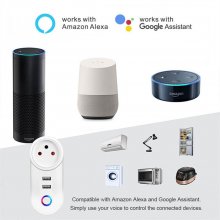 Zigbee Mini smart pulg,smart control sockets,offers seamless integration with popular voice assistants like Alexa and Google Assistant,whole home intelligent control,Hub Required,4-pack