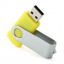 Portable SSK Metal USB Plug Flash Memory U Disk 16GB Yellow