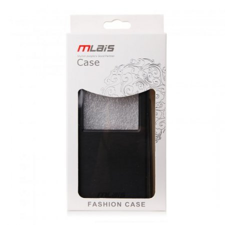 Original Flip Leather Case for Mlais MX Base Smartphone Black