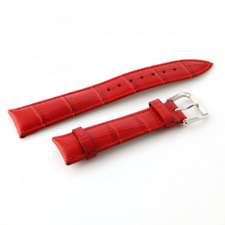 Crocodile Split Leather Buckle Watch Bands Straps For Apple Watch 38mm&42mm Red