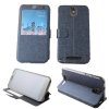 Leather View Flip Cover Stand Case for ZOPO ZP998 Smartphone Blue