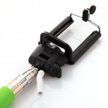 Z07-5 Plus Cable Take Pole Self Picture Monopod for iOS and Android Green
