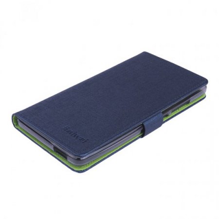 Leather Flip Cover Case Stand ZTE V5 MAX Smartphone Blue